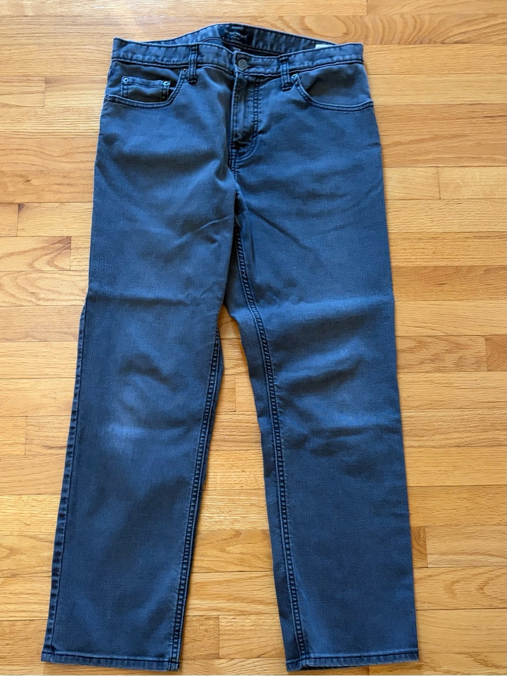 2 pairs of Banana Republic Ribbed Jeans in Gray and Green size 33 by 30 - Picture 4 of 16